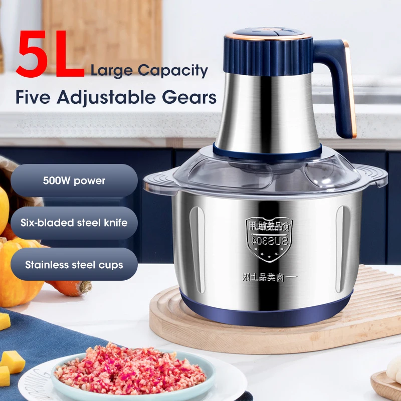 Baby Food Chopper - 5L Electric Meat Grinders 304 Stainless