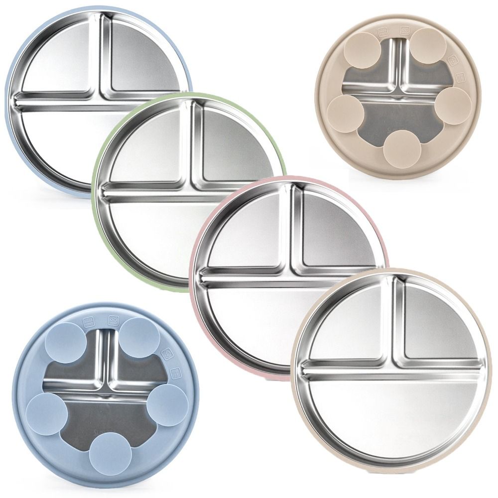 Plate Suction Toddler - New Non-Slip Stainless Steel Kids Plate