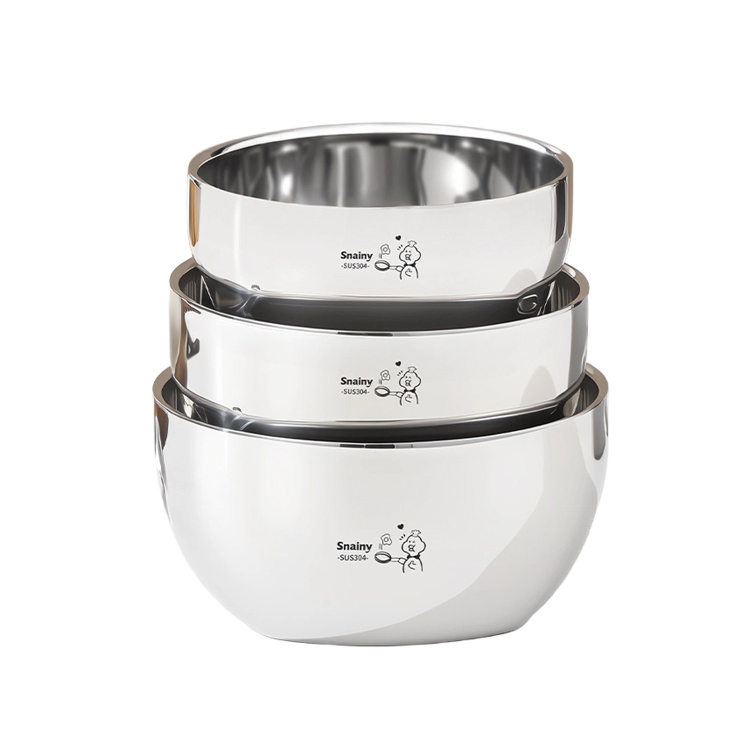 Baby Food Bowl - 330ml/400ml/530ml Capacity 304 Stainless Steel Bowl