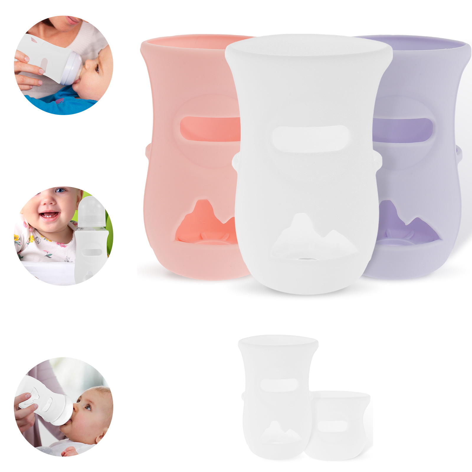 Baby Food Jars - Silicone Sleeves Silicone Baby Bottle Cover