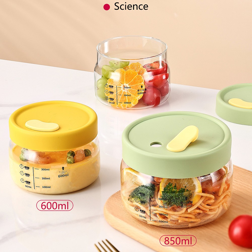 Baby Food Under 1 Year - 600-850ml Glass Food Storage Container Airtight