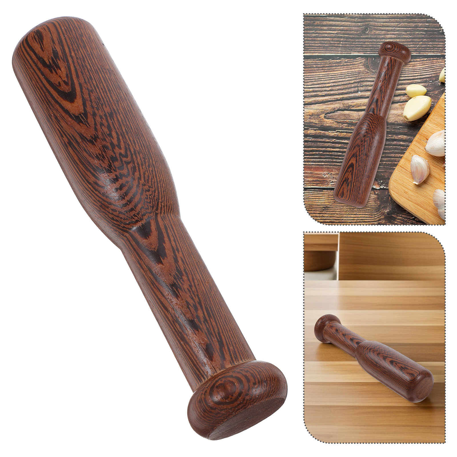 Baby Food Processor - Natural Wood Hand Grinder Crusher Kitchen