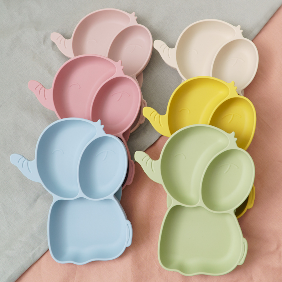 Baby Food Chopper - 1PCS Baby Silicone Dining Dishes Plate