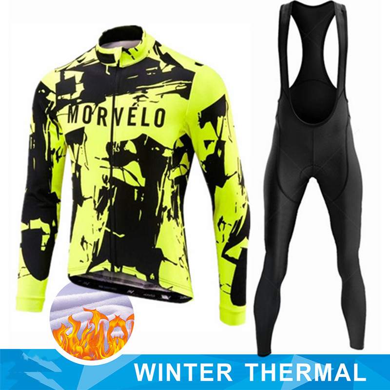 Bib Long Sleeve - MORVELO Winter Thermal Fleece Long Sleeve