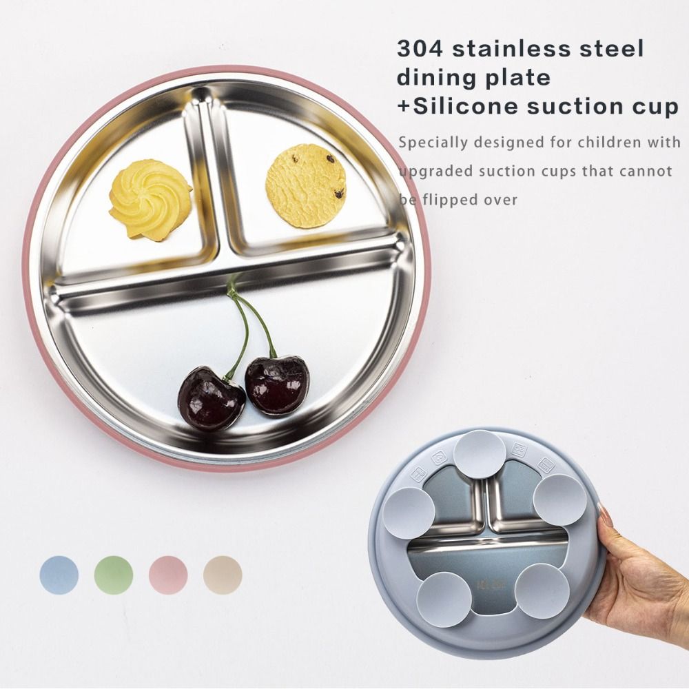 Plate Suction Toddler - New Non-Slip Stainless Steel Plate Silicone