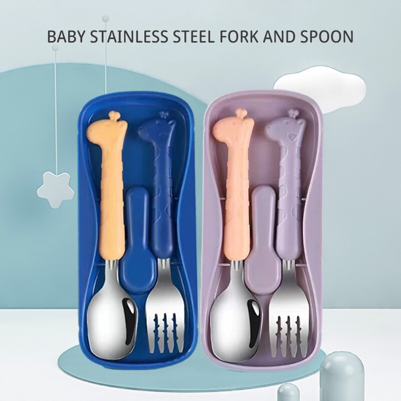 2PCSChildrens Tableware 304 Fo - đánh giá và giá Baby Food Utensils