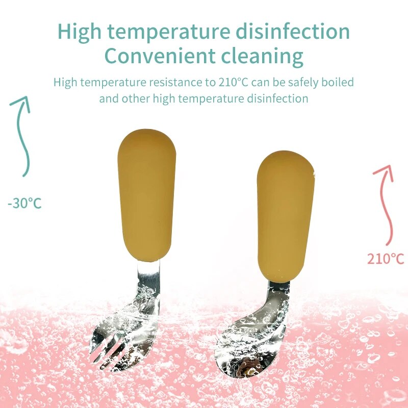Baby Spoon Fork Set 316 Stainl - đánh giá và giá Baby Food Utensils