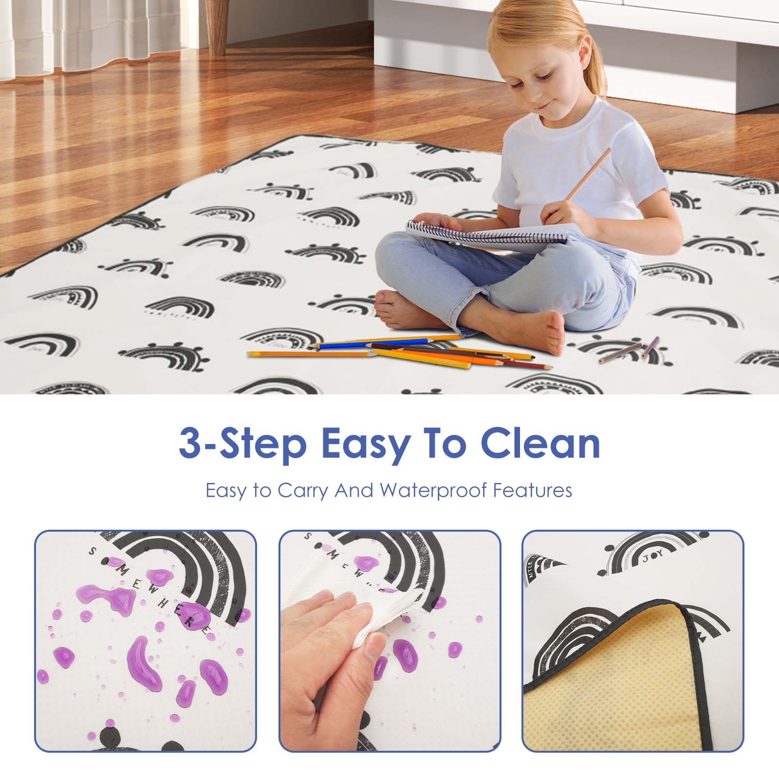 Baby Splat Mat Anti Slip High  - đánh giá và giá Baby Food Eating Chair