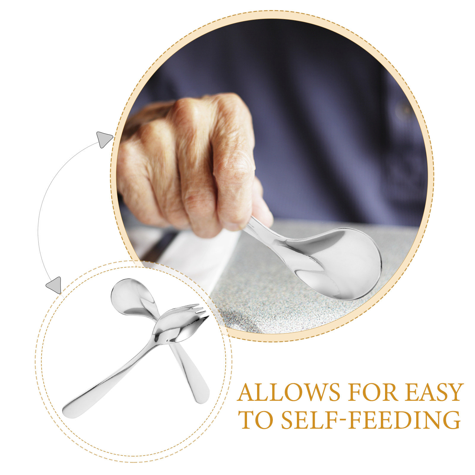 1Set Feeding Angled Spoon Stai - đánh giá và giá Self Feed Spoon