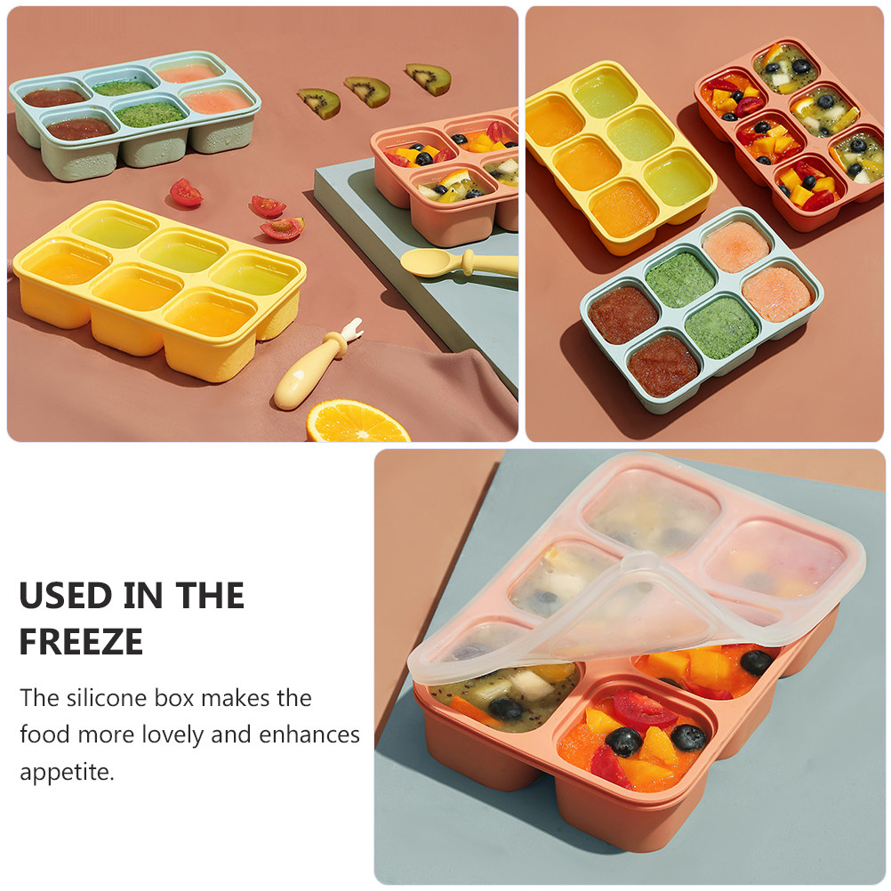 6 Silcone Baby Food Storage Bo - đánh giá và giá Freezer Tray Baby