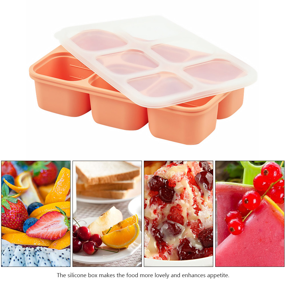 6 Silcone Baby Food Storage Bo - đánh giá và giá Freezer Tray Baby