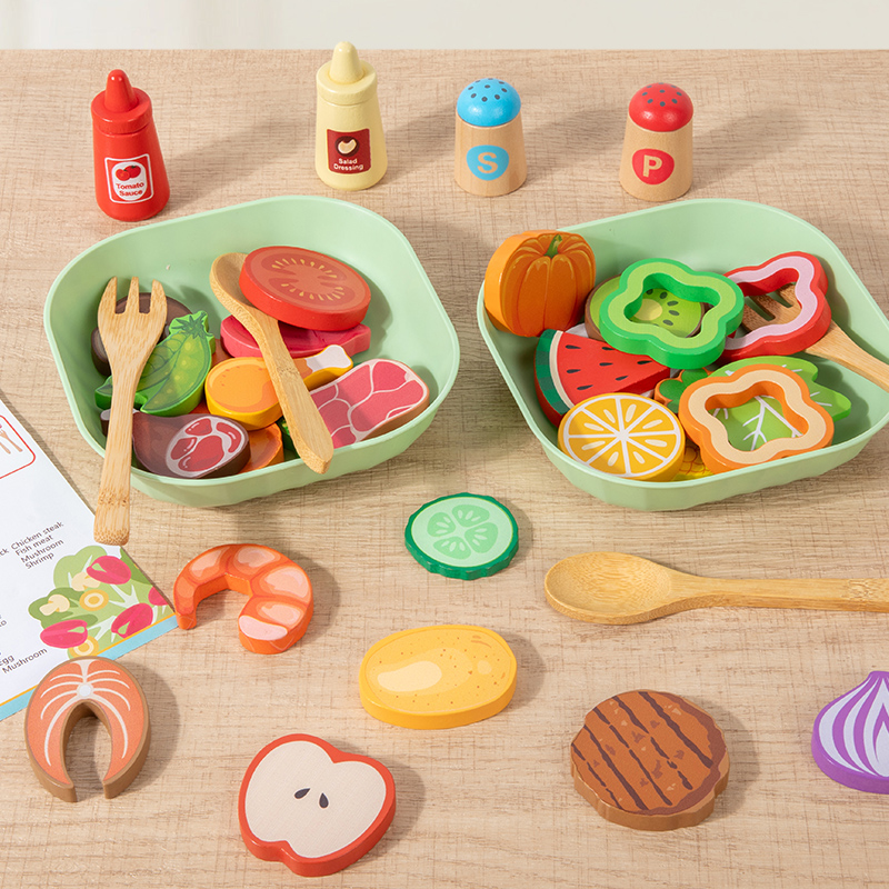 Wooden Simulation Salad Preten - đánh giá và giá Baby Food Under 1 Year