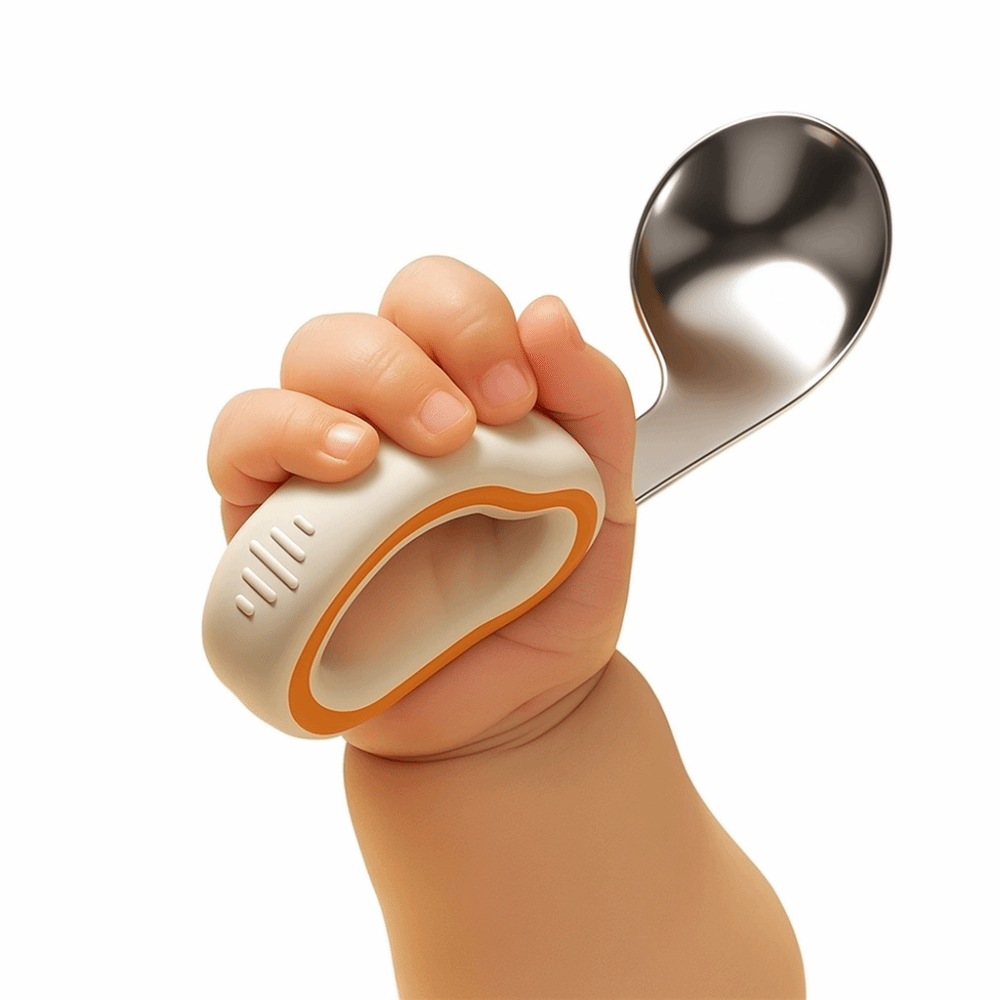 Silicone Baby Fork and Spoon S - đánh giá và giá Self Feed Spoon
