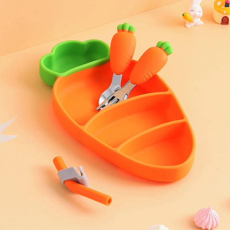 Children Carrot Silicone Table - đánh giá và giá Self Feed Spoon