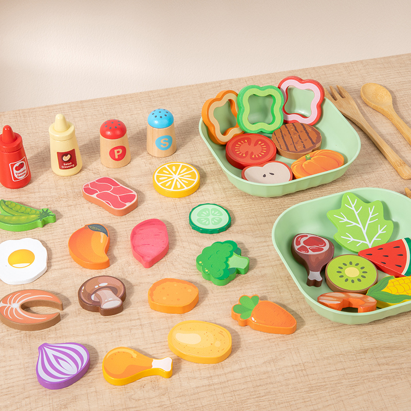 Wooden Simulation Salad Preten - đánh giá và giá Baby Food Under 1 Year