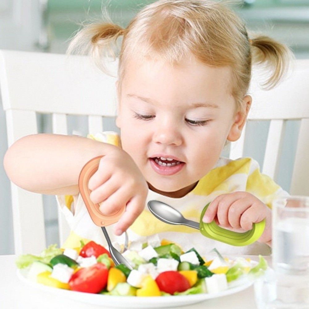 Silicone Handle Baby Silicone  - đánh giá và giá Self Feed Spoon