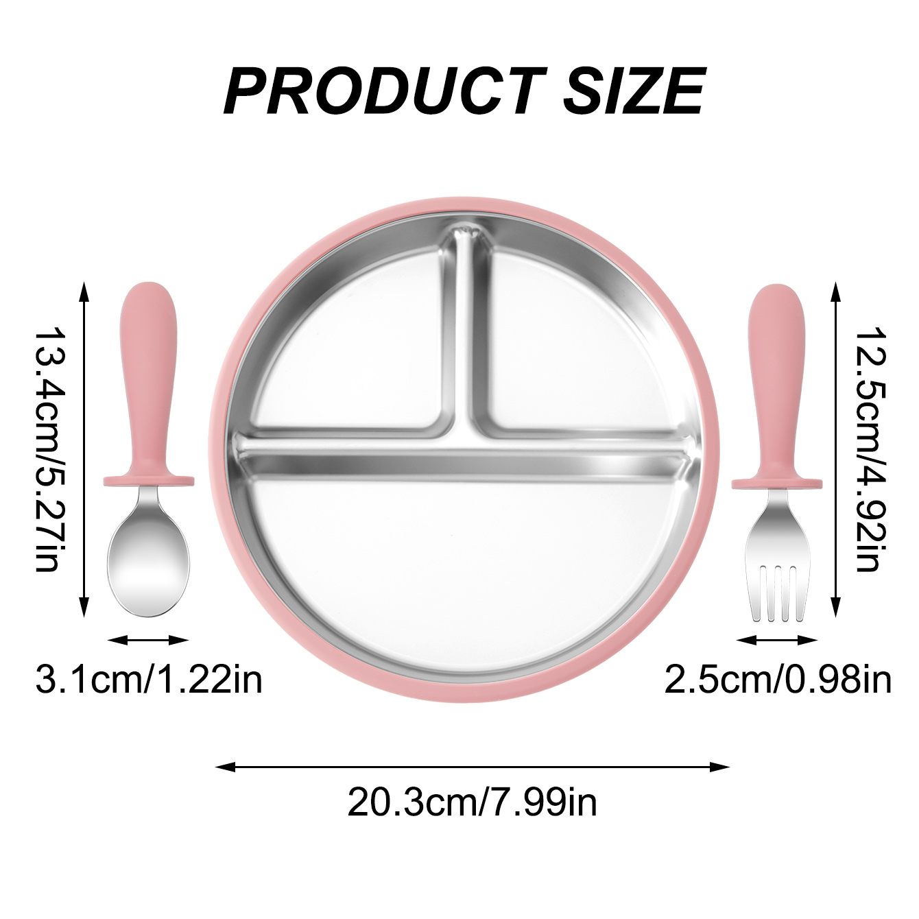 3PCS Silicone Stainless Steel  - đánh giá và giá Self Feed Spoon