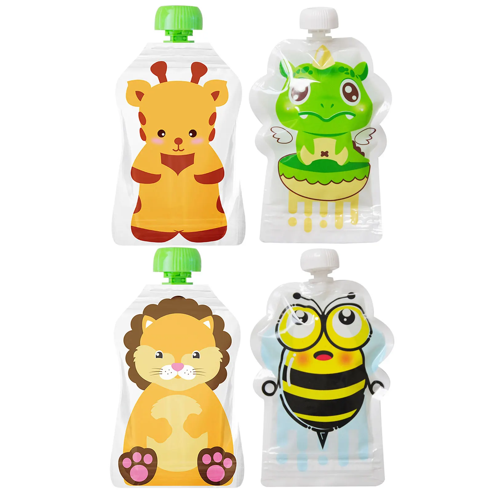 4pcs Food Storage Bag Reusable - đánh giá và giá Baby Food Pouches Reusable