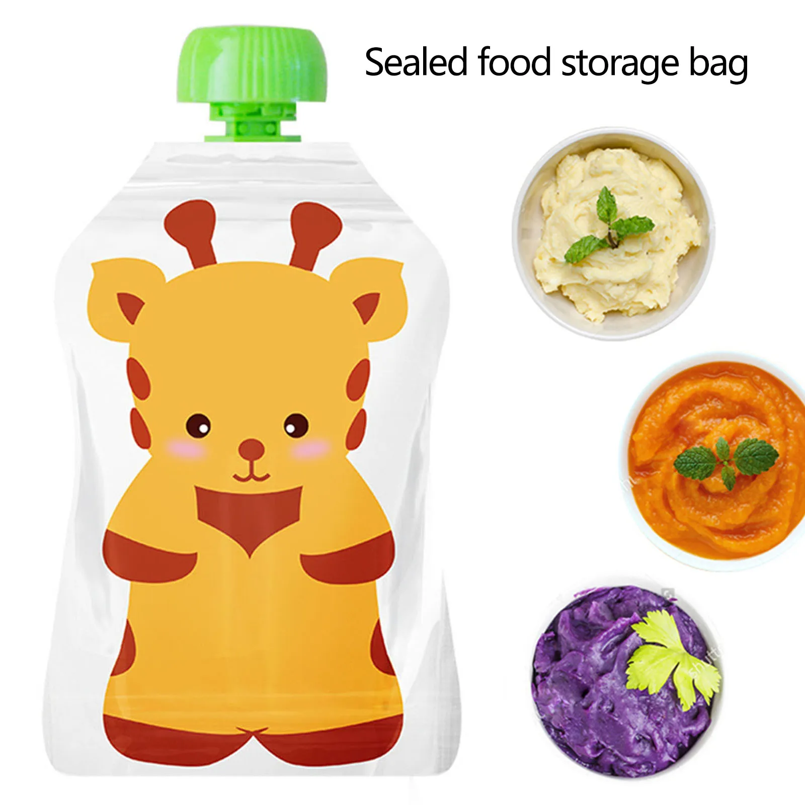 4pcs Food Storage Bag Reusable - đánh giá và giá Baby Food Pouches Reusable