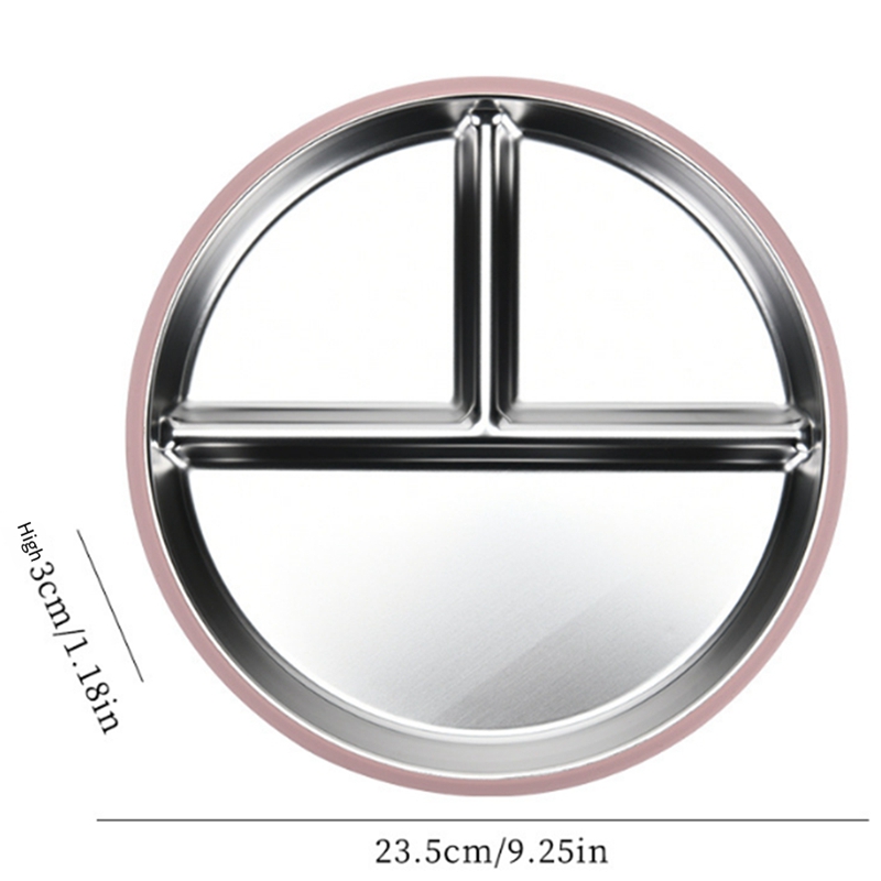 2PCS Stainless Steel Kids Plat - đánh giá và giá Plate Suction Toddler