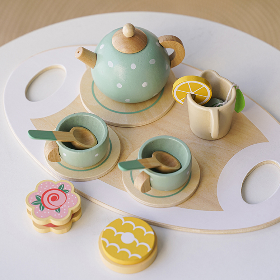 Wooden Afternoon Tea Set Toy P - đánh giá và giá Baby Food Under 1 Year