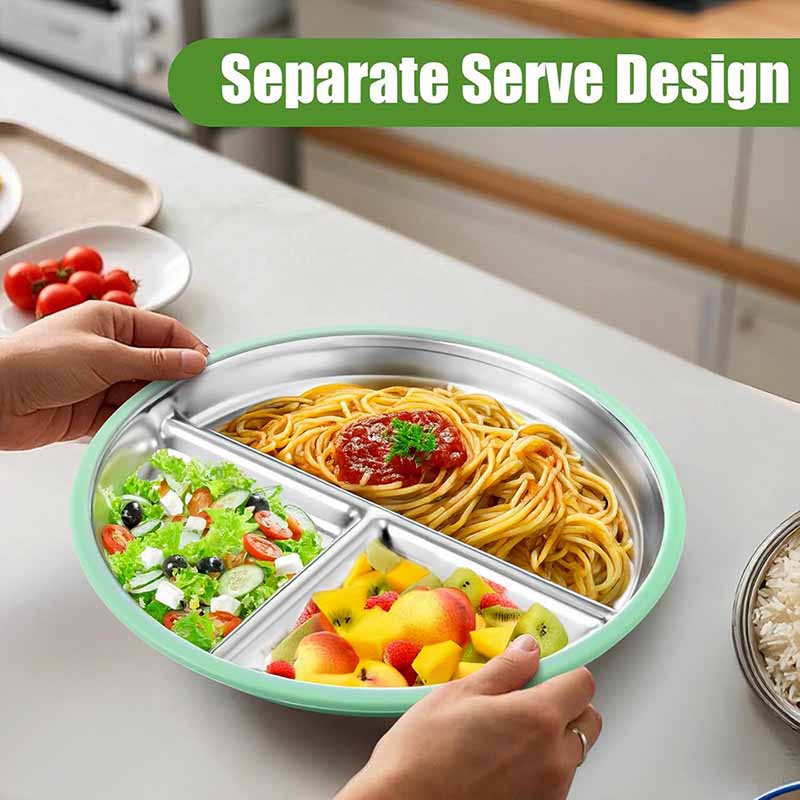 Stainless Steel Plate With Sil - đánh giá và giá Plate Suction Toddler