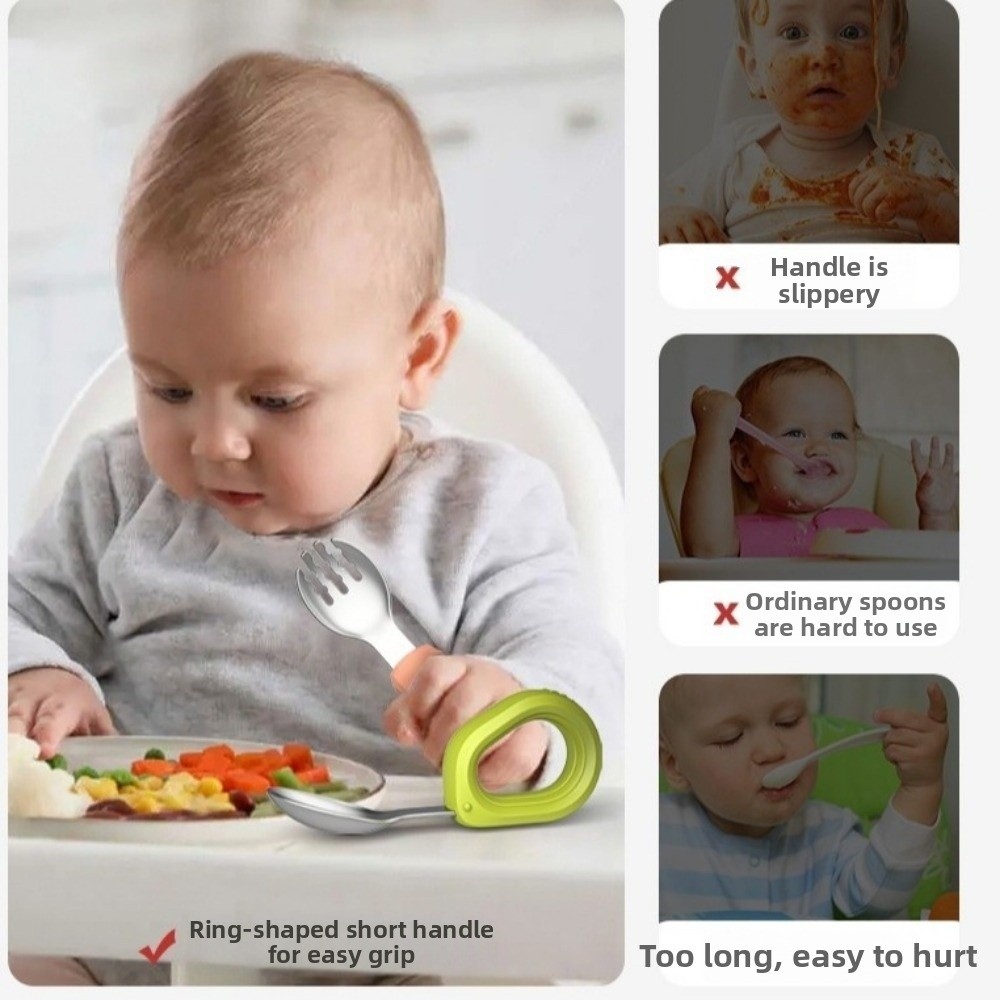 Silicone Handle Baby Silicone  - đánh giá và giá Self Feed Spoon
