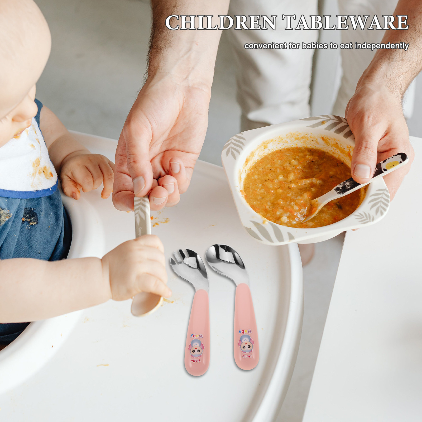 1Pair Toddler Spoon and Fork S - đánh giá và giá Self Feed Spoon