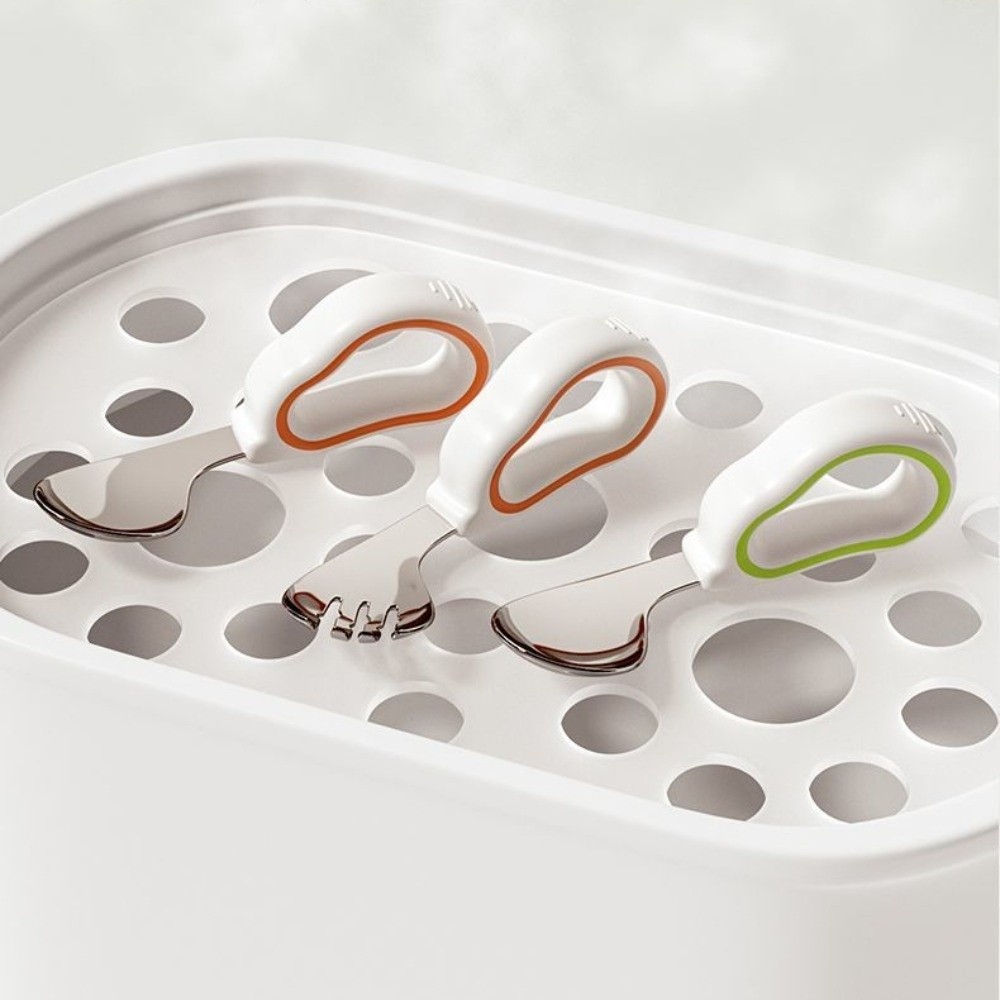 Silicone Baby Fork and Spoon S - đánh giá và giá Self Feed Spoon