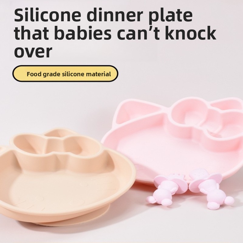 BPA freeCartoon Silicone Divid - đánh giá và giá Plate Suction Toddler
