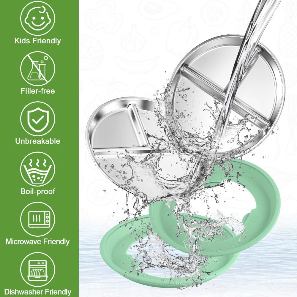 Stainless Steel Kids Plate wit - đánh giá và giá Plate Suction Toddler