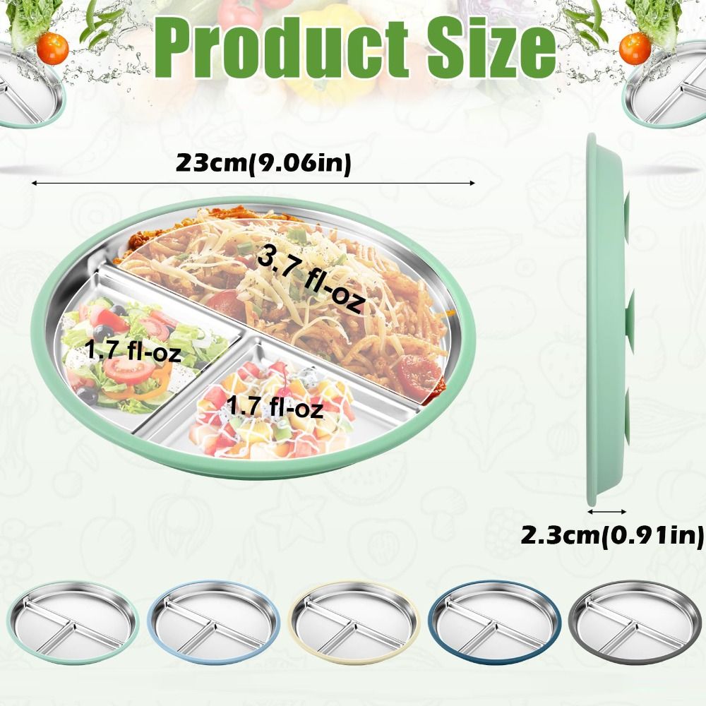 Stainless Steel Kids Plate wit - đánh giá và giá Plate Suction Toddler