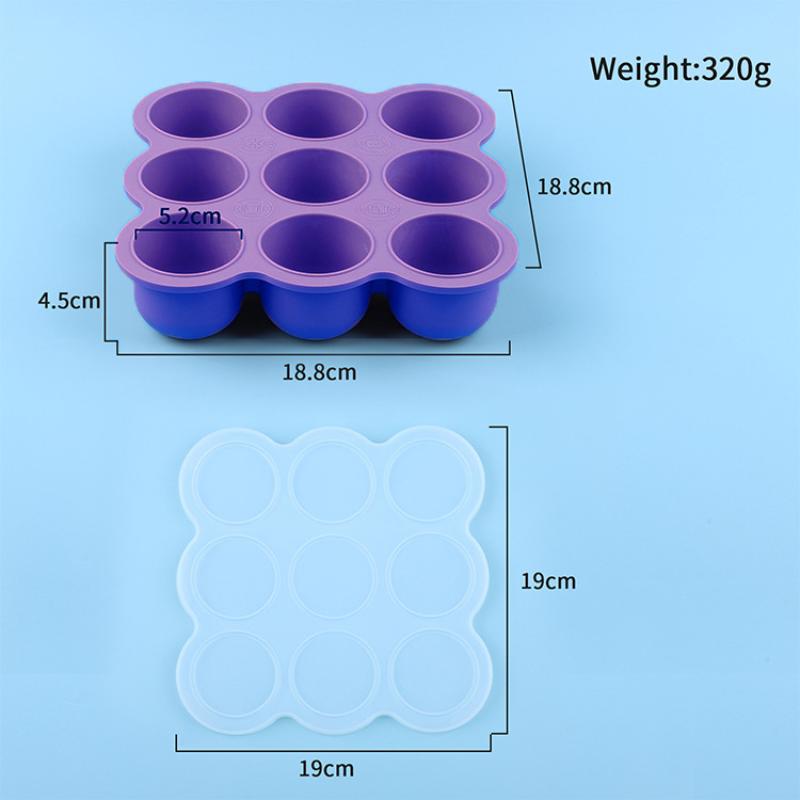 Baby Food Silicone Container 9 - đánh giá và giá Freezer Tray Baby