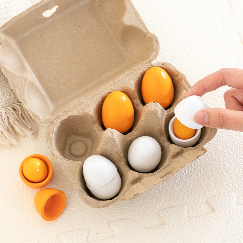 6pcs Wooden Eggs Toy Egg Kitch - đánh giá và giá Baby Food Under 1 Year