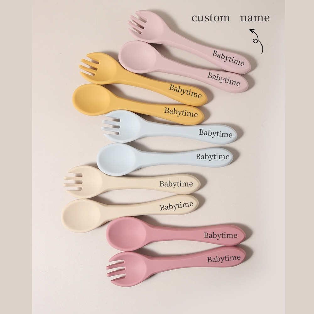 Custom Name 1 Pair Silicone Sp - đánh giá và giá Baby Food Utensils