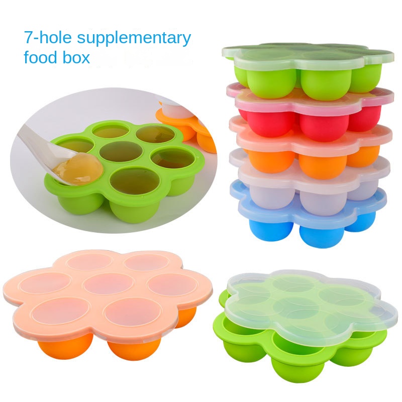 7 Holes Reusable Silicone Baby - đánh giá và giá Freezer Tray Baby