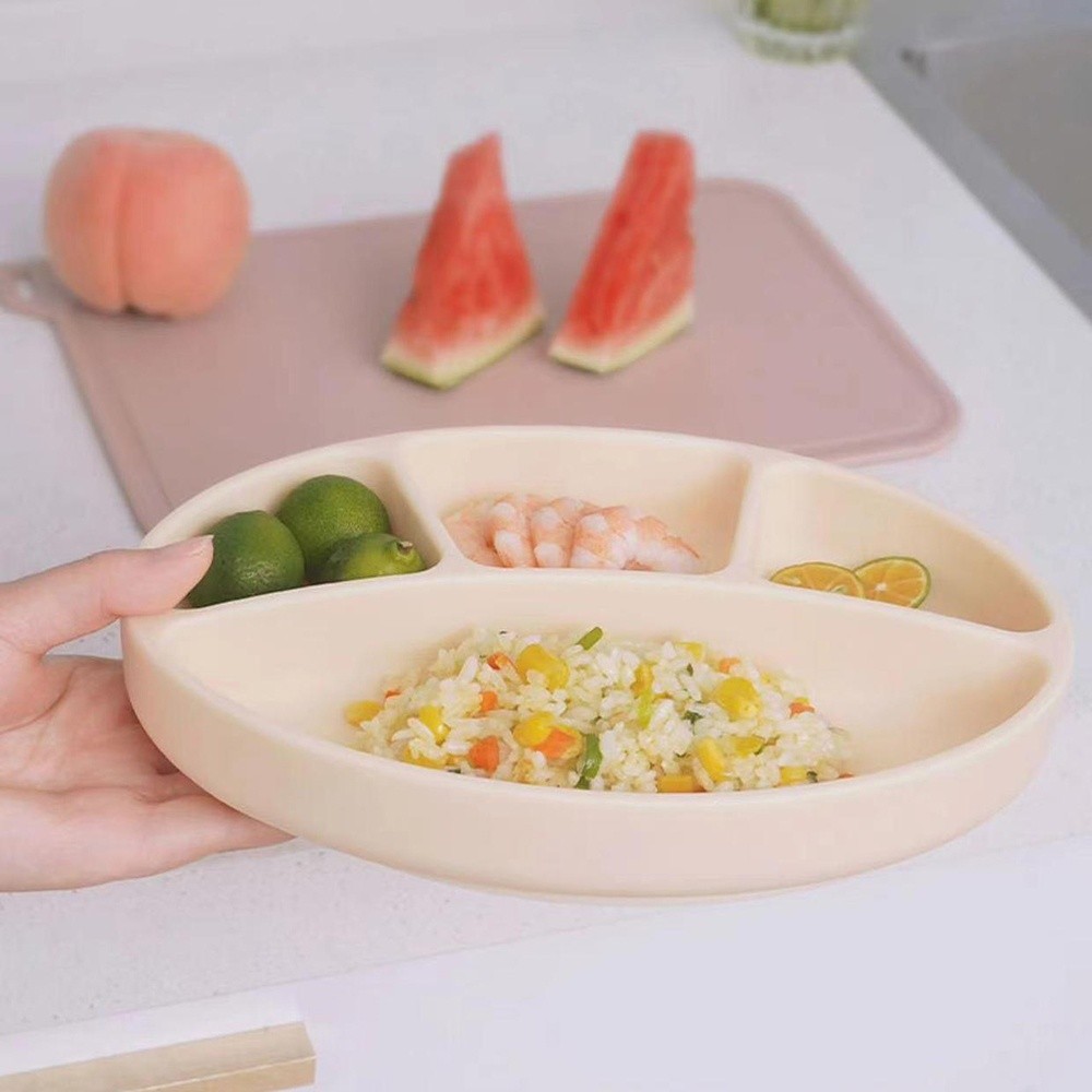 Non-Slip Silicone Divided Plat - đánh giá và giá Plate Suction Toddler