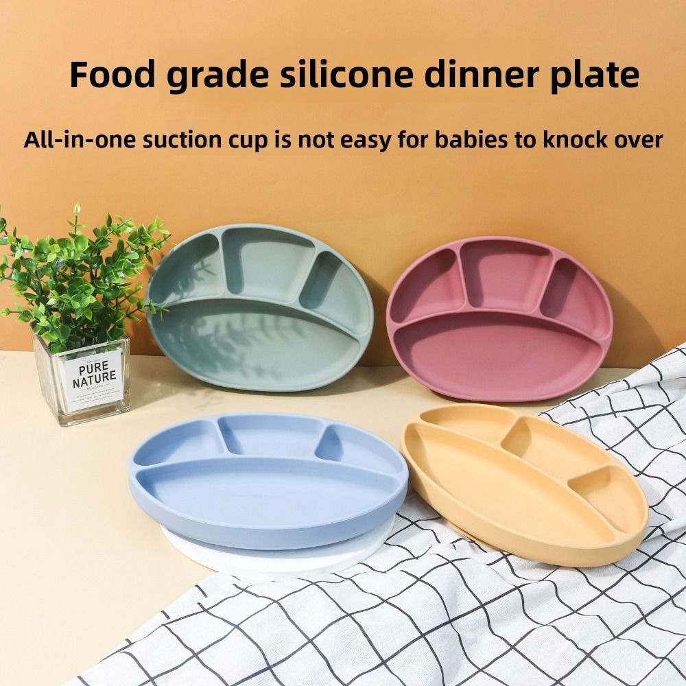 Non-Slip Silicone Divided Plat - đánh giá và giá Plate Suction Toddler