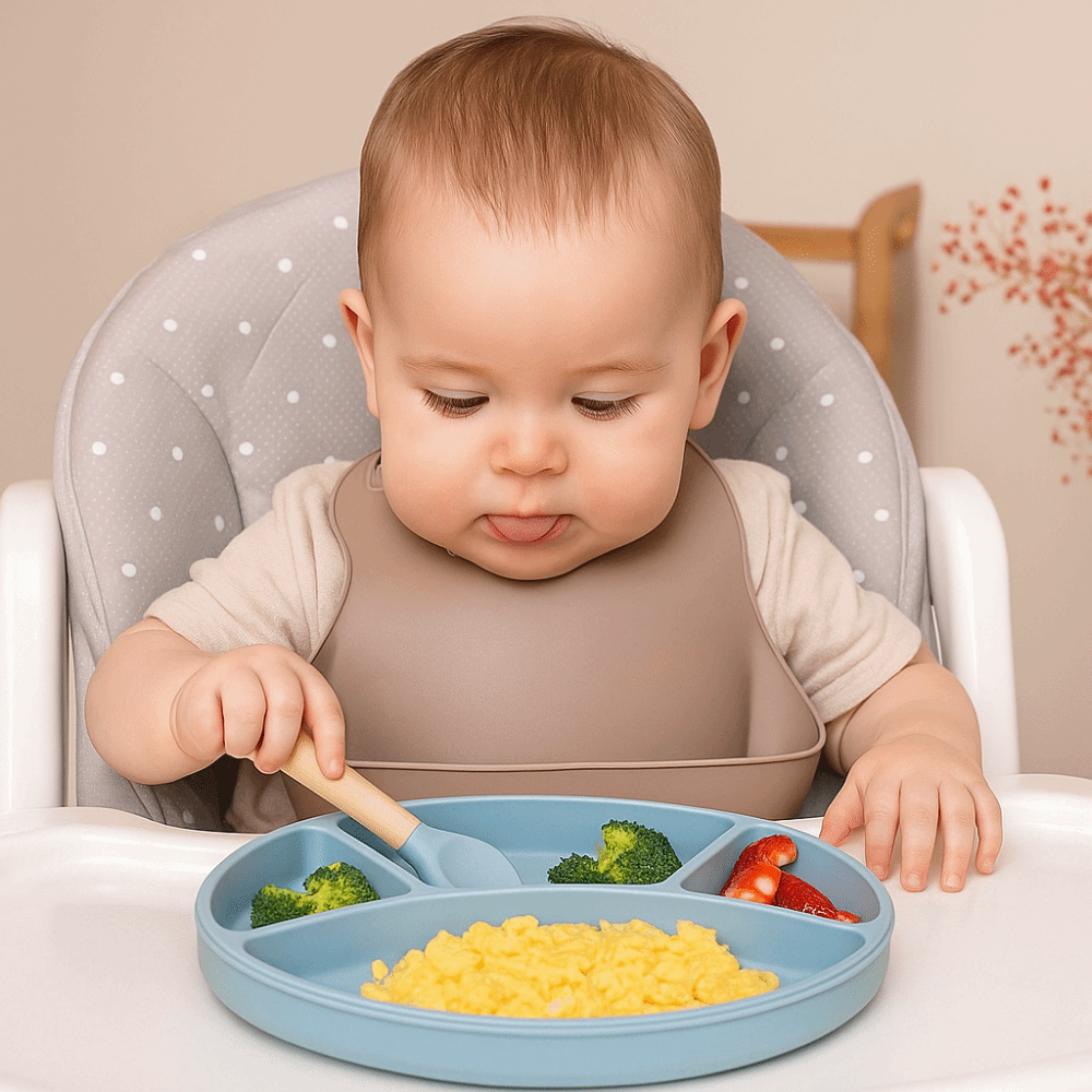 Non-Slip Silicone Divided Plat - đánh giá và giá Plate Suction Toddler