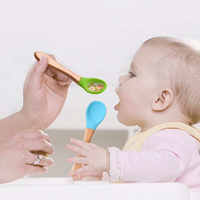 2Pcs/Set Baby Silicone Spoon F - đánh giá và giá Baby Food Utensils