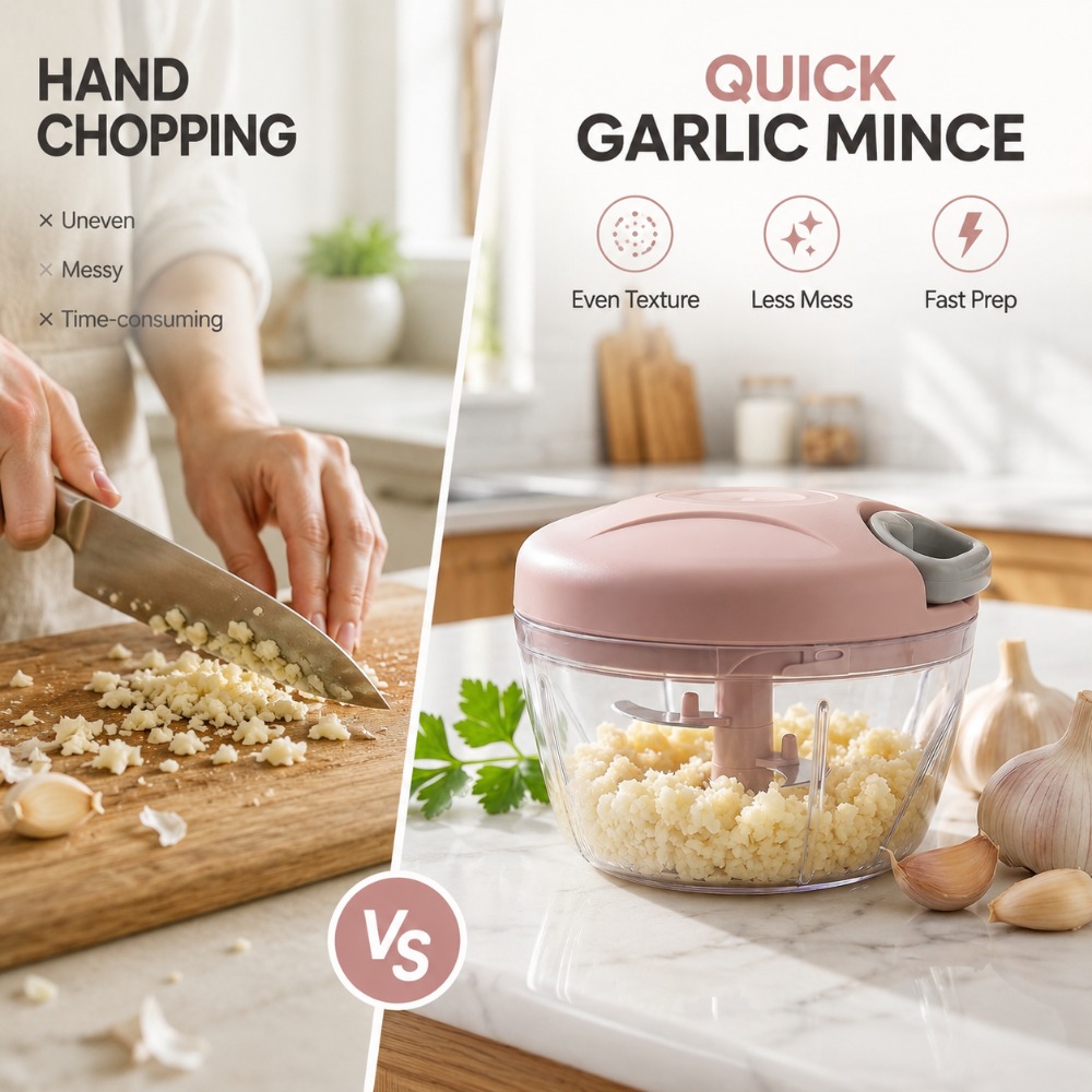 Manual Pull String Garlic Minc - đánh giá và giá Baby Food Chopper