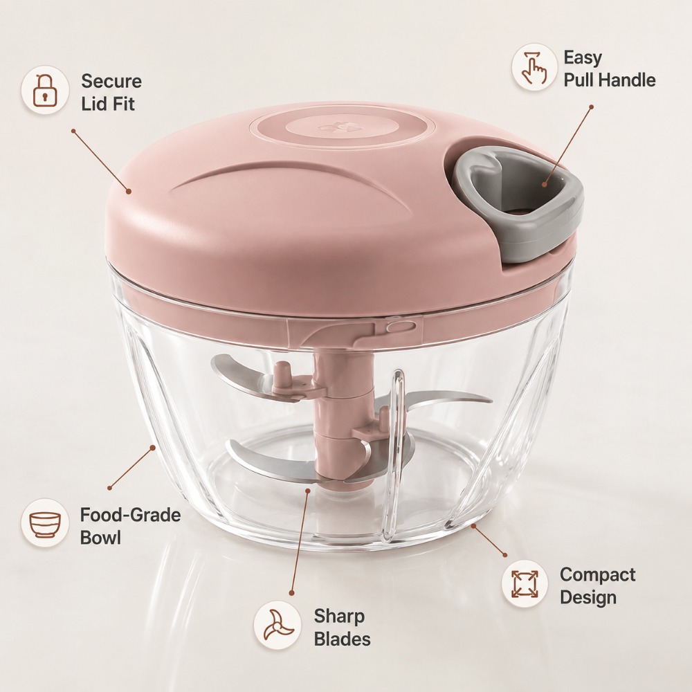 Manual Pull String Garlic Minc - đánh giá và giá Baby Food Chopper