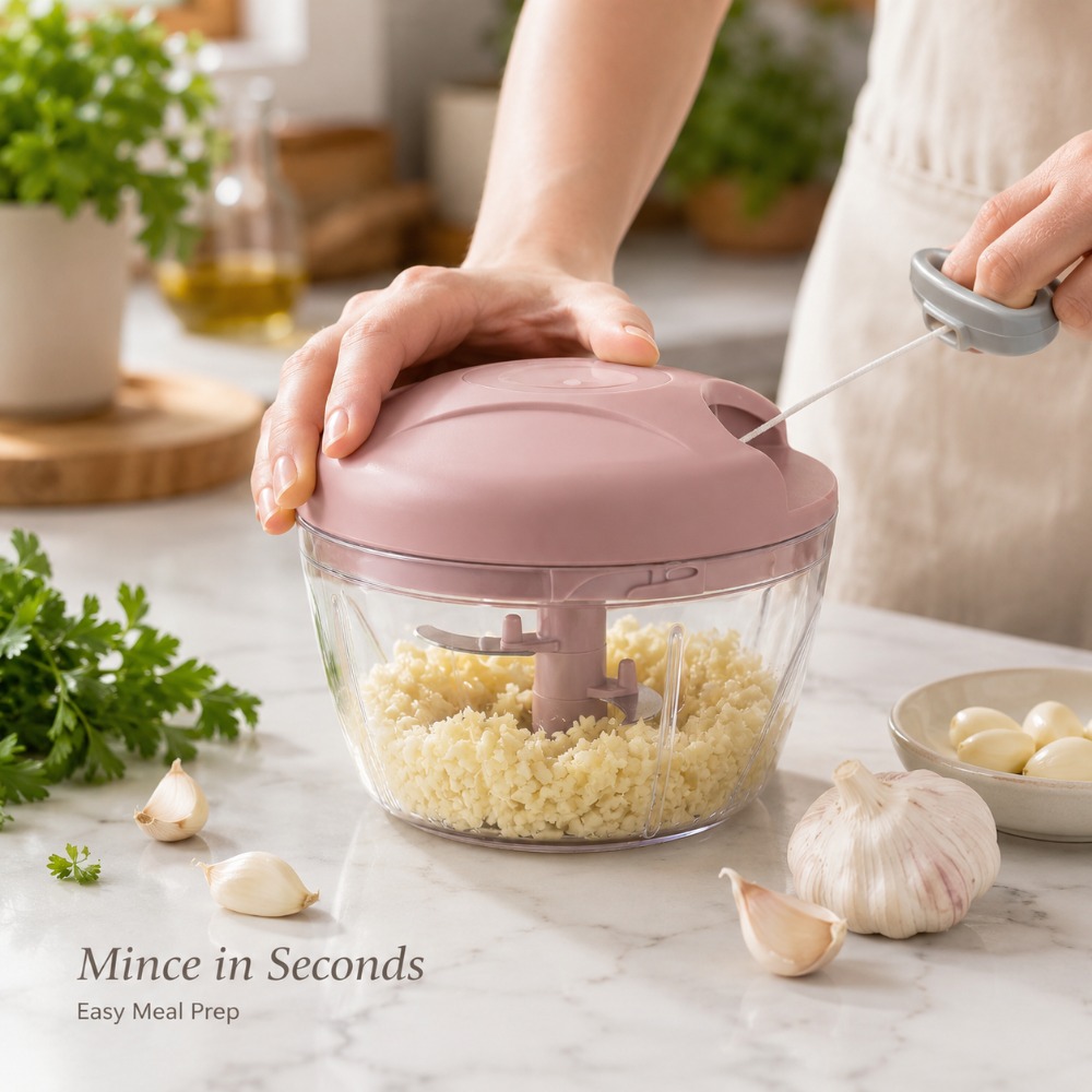 Manual Pull String Garlic Minc - đánh giá và giá Baby Food Chopper