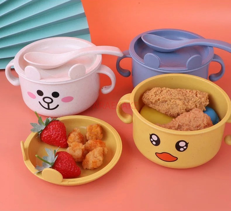 Children's Gift Wheat Straw Ca - đánh giá và giá Baby Food Bowl