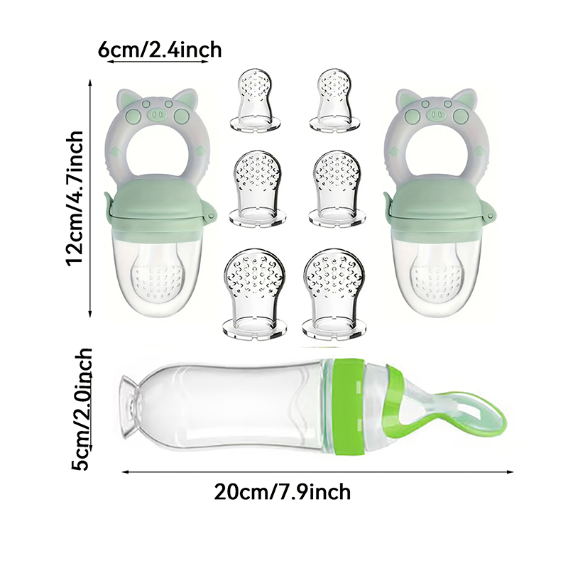 9pcs Feeding Cutlery:1 Silicon - đánh giá và giá Baby Food Utensils