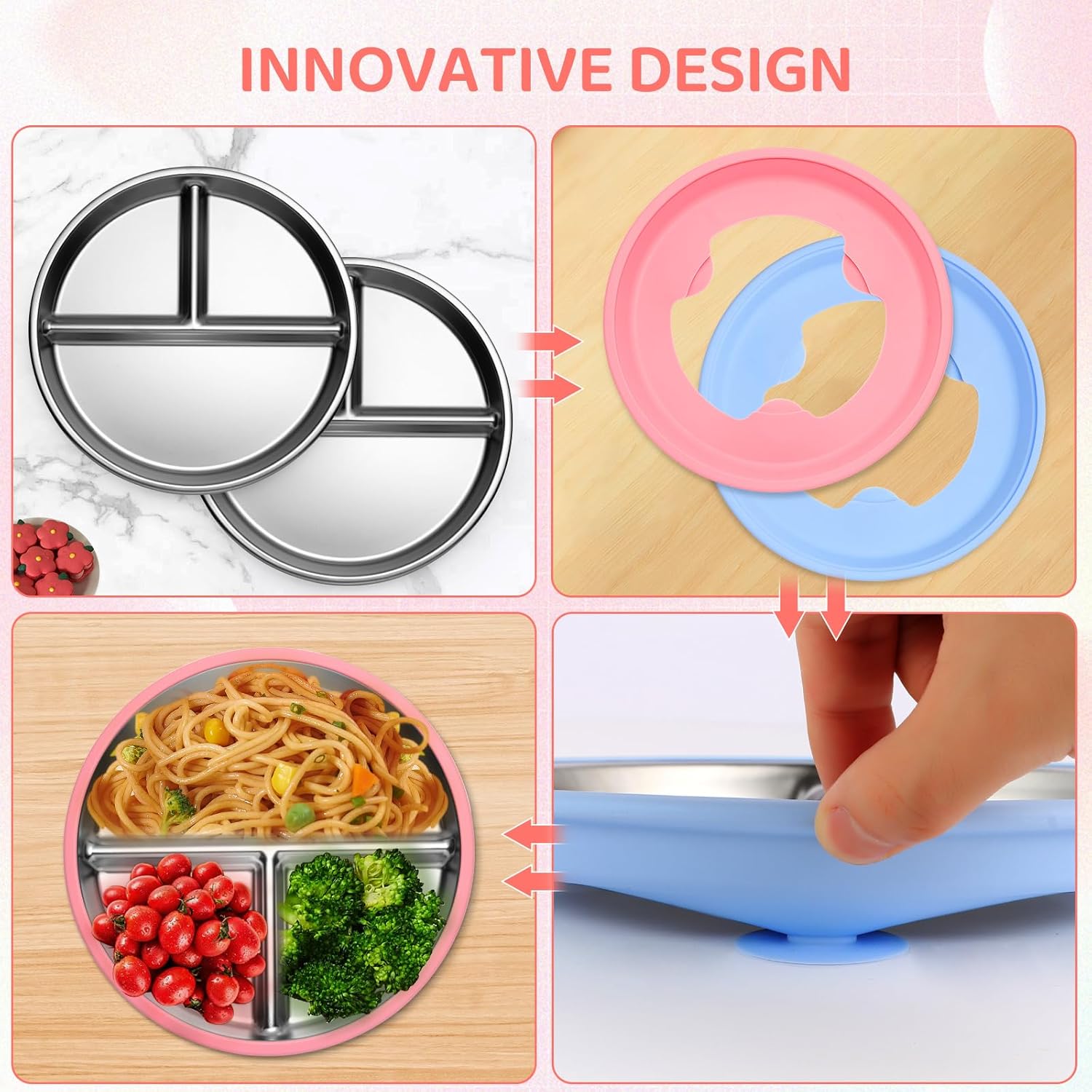 9 Inch Stainless Steel Toddler - đánh giá và giá Plate Suction Toddler