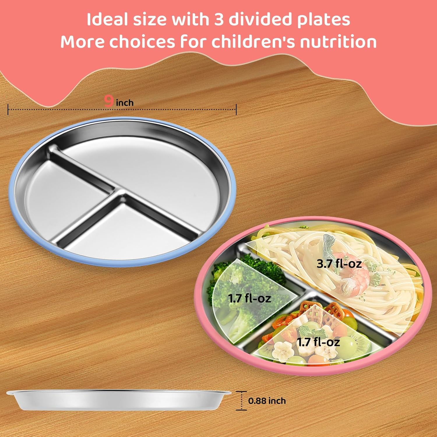9 Inch Stainless Steel Toddler - đánh giá và giá Plate Suction Toddler