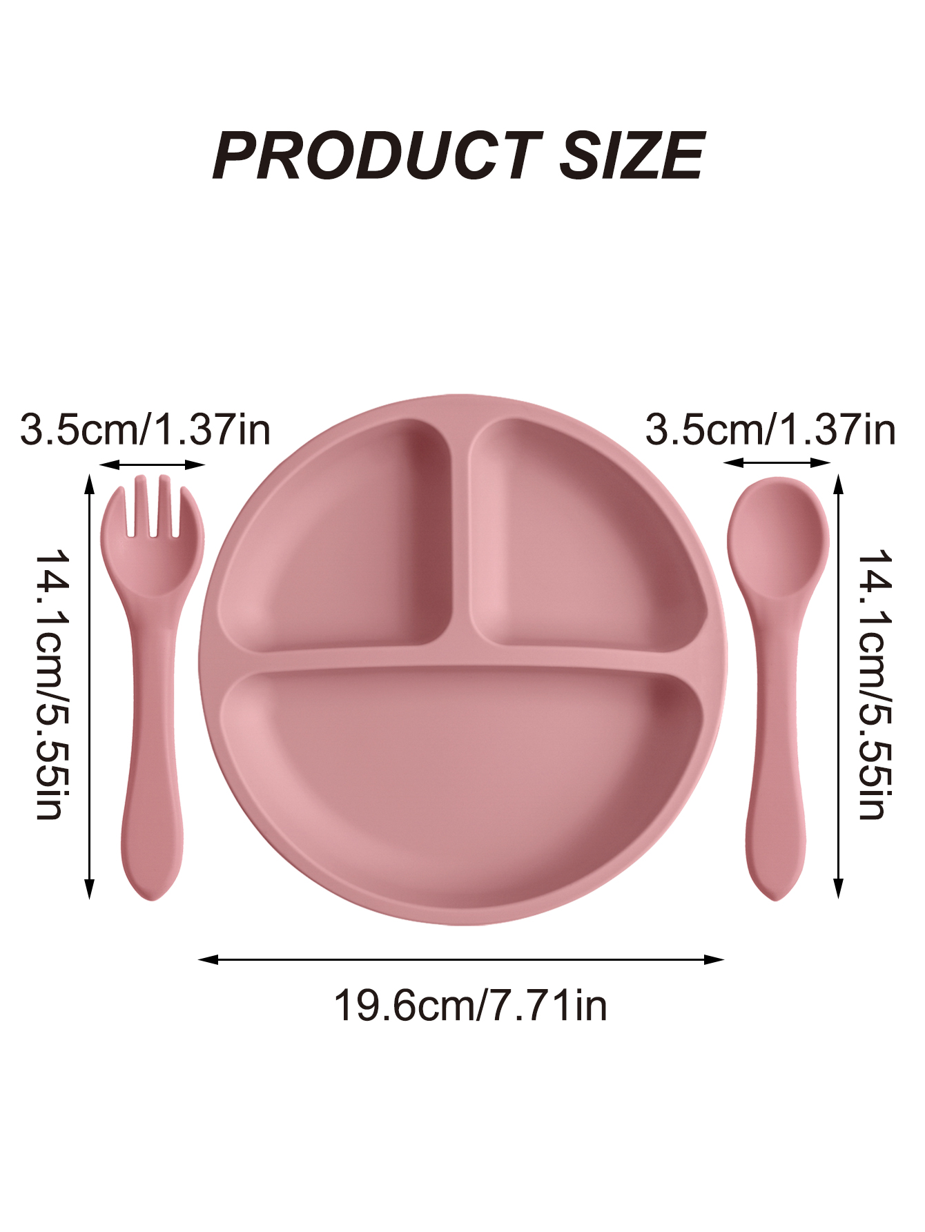 3PCS Silicone Baby Feeding Set - đánh giá và giá Plate Suction Toddler