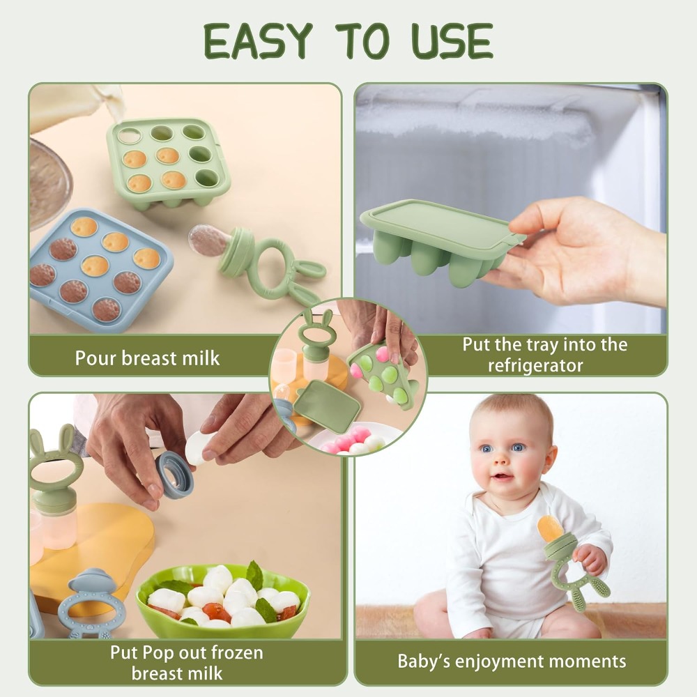 Baby Food Freezer Tray, Silico - đánh giá và giá Freezer Tray Baby