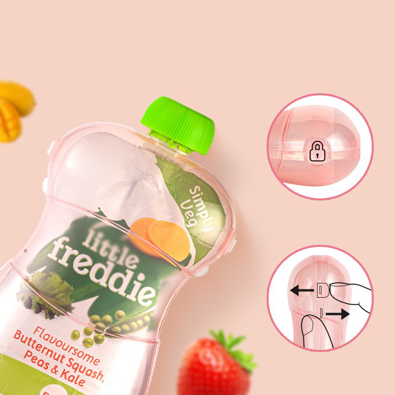 Baby anti-squeeze fruit puree  - đánh giá và giá Baby Food Pouches Reusable